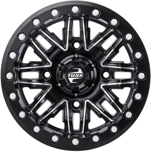 عجلة TUSK 4/156 Nebo Beadlock 14x7 5.0 + 2.0 مصنوعة آليًا/أسود متوافقة مع Polaris RZR XP 1000 2014-2021 in Kuwait