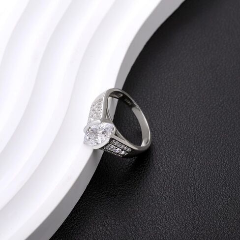 Moissanite Engagement Rings for women - 925 Sterling Silver 2CT Marquise Moissanite Wedding Ring Promise Rings Anniversary Jewelry in Saudi Arabia