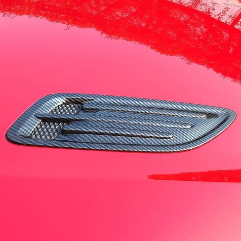 2PCS ABS Carbon Fiber Pattern Hood Vent Trim Covers Compatible with Kia Stinger 2018 2019 2020 2021 2022 2023 Accessories in Saudi Arabia