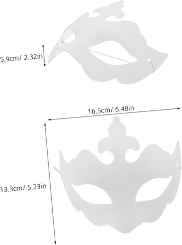 Didiseaon 5pcs Hand Painted Paper Masks Lightweight Half Face Masquerade Masks for Halloween Cosplay and Wedding Parties Comfortable and for Creative Decoration in Saudi Arabia