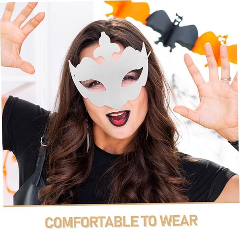 Didiseaon 5pcs Hand Painted Paper Masks Lightweight Half Face Masquerade Masks for Halloween Cosplay and Wedding Parties Comfortable and for Creative Decoration in Saudi Arabia