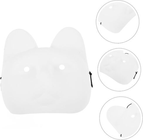 DOITOOL Unpainted Pvc Cat Mask for Crafting Blank Masquerade Mask for Parties and Cosplay Comfortable and Lightweight Animal Face Cover for Creative Projects in Saudi Arabia