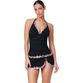 Profile by Gottex Halter Tankini Top- Shimmer Fabric, Adjustable Halter Tie, Built-in Soft Cups, Bottoms Sold Separately in Kuwait