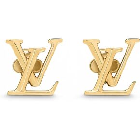 أقراط ذهبية اللون بشعار حرفين مزدوجين للنساء - مجوهرات عصرية in Kuwait