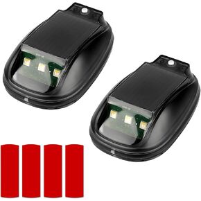 Wireless Solar Cab Lights for Truck, No Drill Cab Roof Top Marker Lights with 8-Colors, Waterproof Solar-Powered RGB Strobe Lights, Smart Sensing Marker Light for Jeep Pickup SUV ATV - 2 Pack in Saudi Arabia