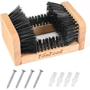 Boot Scrubber Wooden Boot Brush, Shoe Cleaner Brush for Outdoor Mud & Dirt-9.13 * 6.14 * 4.07in Shoe Cleaning Brush in Saudi Arabia