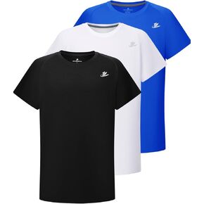 DEVOROPA Toddler to Youth Boys Compression Shirt Short Sleeve Football Basketball Undershirt Kids Athletic Base Layer T-Shirt in Kuwait