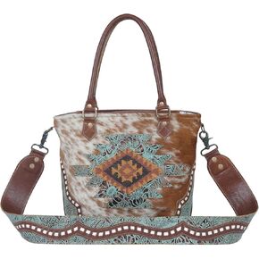 Azure Patterned Hairon Leather Bag in Kuwait