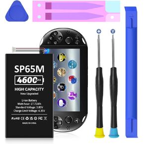 SHENMZ Ps Vita SP65M Battery,(New Upgrade) 3600mAh High Capacity New 0 Cycle Battery Replacement for Sony PS Vita Playstation Vita PCH-1006 PCH-1001 PCH-1101 PSV 1000 Games with Repair Tool Kit in Kuwait