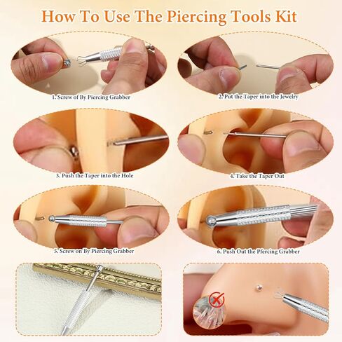 16G Flat Back Stud Earrings for Women Men, 316L Surgical Stainless Steel Internal Thread Tragus Helix Cartilage Conch Nose Medusa Piercing Jewelry With Piercing Ball Grabber Tool in Saudi Arabia