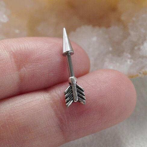 2Pcs 16G Arrow Cartilage Earrings, Surgical Steel Stud Helix Earrings for Helix Piercing, Cartilage Piercing Studs in Saudi Arabia