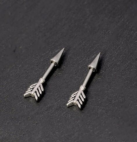 2Pcs 16G Arrow Cartilage Earrings, Surgical Steel Stud Helix Earrings for Helix Piercing, Cartilage Piercing Studs in Saudi Arabia