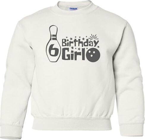 inktastic 6th Birthday Girl Bowling Theme Youth Sweatshirt in Saudi Arabia