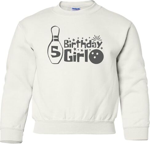 inktastic 5th Birthday Girl Bowling Theme Youth Sweatshirt in Saudi Arabia