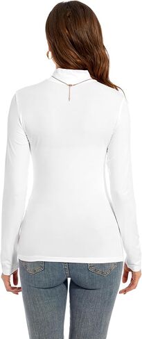 Womens Long Sleeve Mock Turtleneck Base Layer Slim Fit Underscrub Shirt in Saudi Arabia