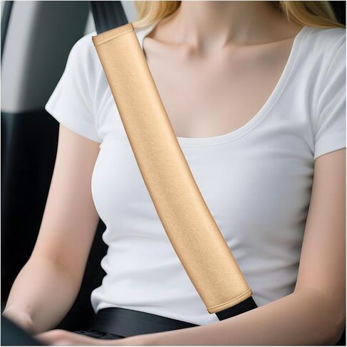 Extra Long Car Seatbelt Cover, 2PCS Soft Fluffy 23.62Inches Vehicle Seat Belt Strap Pads, Comfortable Automotive Interior Shoulder Cushion Mat, Universal for Truck SUV Sedan (Black) in Saudi Arabia