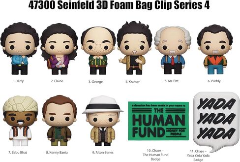 Seinfeld Series 4 – 5" Collectible Bag Clip – Blind Bag (ONE Random Figure) – TV Show Character Keychain/Backpack Accessory | Official Licensed Merchandise in Saudi Arabia