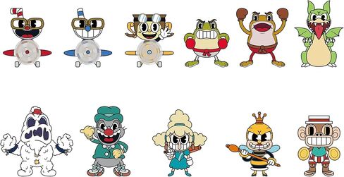 Cuphead Series 2 – 5" Collectible Bag Clip – Blind Bag (ONE Random Figure) – Video Game Character Keychain/Backpack Accessory | Official Licensed Merchandise in Saudi Arabia