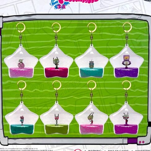 Nickelodeon Tsunameez Invader Zim Keychain Set – Bundle with 3 Blind Bags with Mystery Keychain Plus Stickers, More | Invader Zim Blind Bag Party Favors Pack in Saudi Arabia