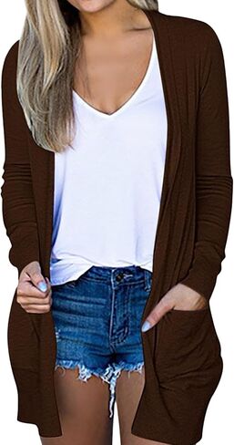 Summer Lightweight Cardigans for Women 2025 Going Out Long Sleeve Open Front Cardigan Plus Size Tops Travel Blouses in Saudi Arabia