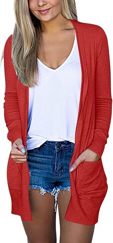 Summer Lightweight Cardigans for Women 2025 Going Out Long Sleeve Open Front Cardigan Plus Size Tops Travel Blouses in Saudi Arabia