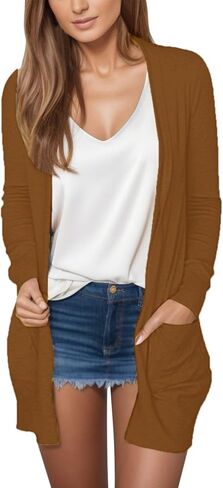 Summer Lightweight Cardigans for Women 2025 Going Out Long Sleeve Open Front Cardigan Plus Size Tops Travel Blouses in Saudi Arabia