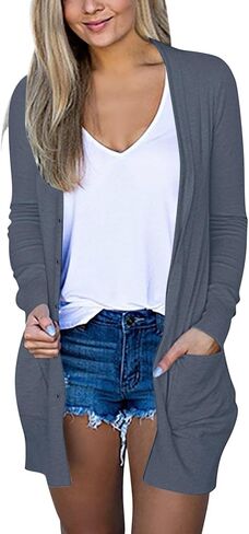 Summer Lightweight Cardigans for Women 2025 Going Out Long Sleeve Open Front Cardigan Plus Size Tops Travel Blouses in Saudi Arabia