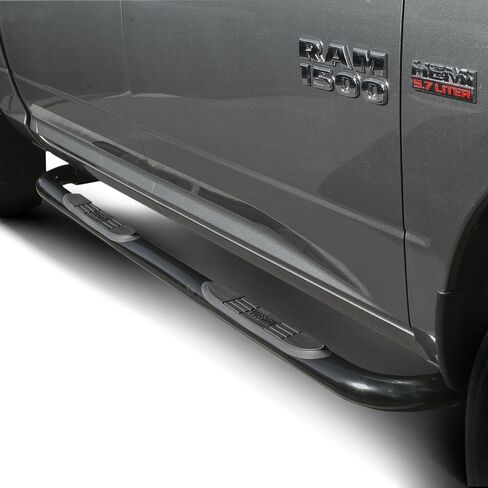 Westin 23-3565 E-Series 3 قضبان Nerf مستديرة تناسب 2009-2018 Ram 1500 2019-2024 1500 Classic 2010-2025 Ram 2500 3500 Crew Cab (هيكل الكابينة Exc مع خزان Def) زوج أسود in Kuwait