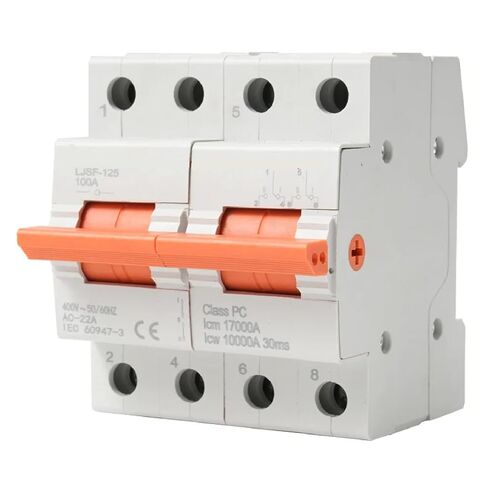LJSF-125 2P 100A مفتاح نقل يدوي، مفتاح عزل مزدوج للطاقة، قاطع دائرة تيار متردد 400 فولت، مفتاح تحويل معياري لتطبيقات الطاقة الشمسية، معتمد من CE (125A) in Saudi Arabia