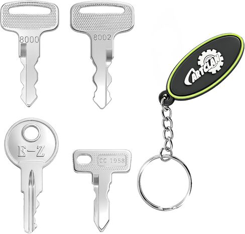 Golf Cart Keys Set (4PCS), Suitable for EZGO, Yamaha, Club Car, OEM#1012505 17063-G1 JU2-H2511-00 JU6-H2511-10 in Kuwait