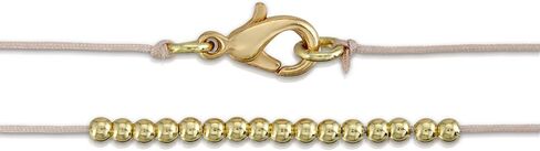 Lucky Feather Sweet 16 Milestone 14K Gold Dipped Beads Necklace on 17" Cord - Perfect 16th Birthday Gift Ideas in Saudi Arabia