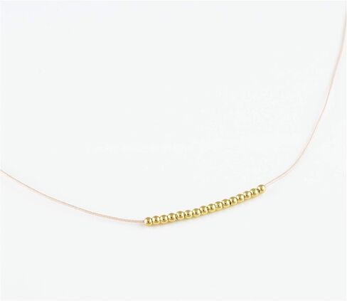 Lucky Feather Sweet 16 Milestone 14K Gold Dipped Beads Necklace on 17" Cord - Perfect 16th Birthday Gift Ideas in Saudi Arabia
