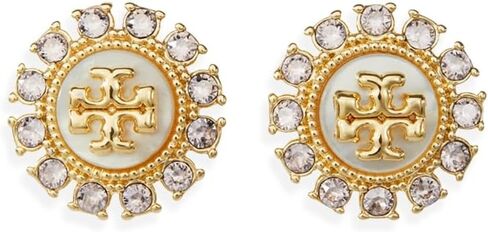 Tory Burch Women's Moondance Mother of Pearl and Crystal Stud Earrings in Saudi Arabia