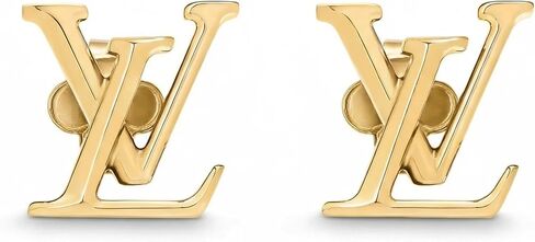 أقراط ذهبية اللون بشعار حرفين مزدوجين للنساء - مجوهرات عصرية in Kuwait