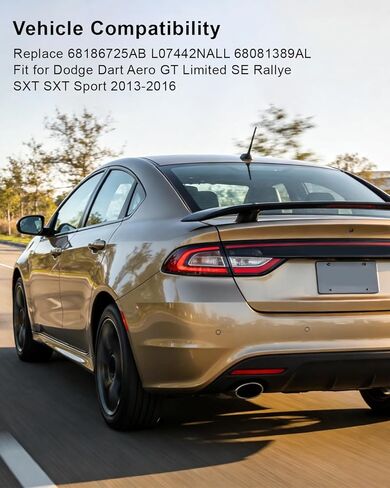 مقابس ضوء إشارة الانعطاف ومجموعة أدوات أسلاك المصباح مناسبة لـ Dodge Dart 2013-2016 استبدال 68186725AB 68186725AA L07442NALL 68081389AL، مصباح انتظار السيارات، قطعتان in Kuwait