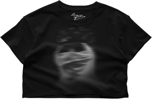 Womens Peso Pluma La Doble P Black Crop in Saudi Arabia