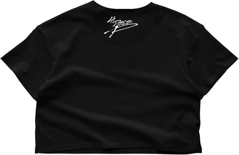 Womens Peso Pluma La Doble P Black Crop in Saudi Arabia