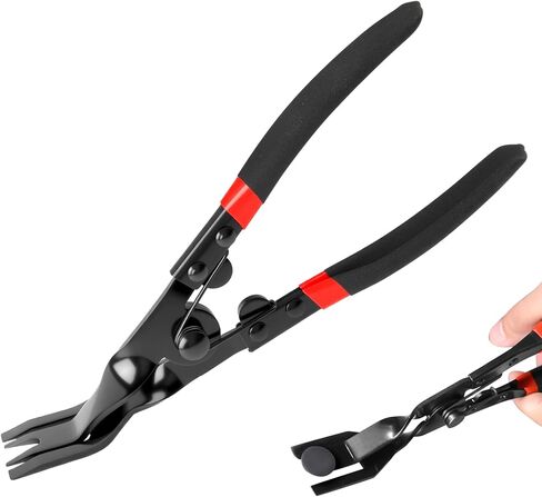 2 in 1 Panel Clip Removal Pliers,Automotive Trim Clip Removal Tool with Flat Jaw & Spring Action,Professional Car Clips Pliers for Headlight/Door Panel/Upholstery Trim Clips/Push Pin in Saudi Arabia