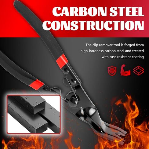 2 in 1 Panel Clip Removal Pliers,Automotive Trim Clip Removal Tool with Flat Jaw & Spring Action,Professional Car Clips Pliers for Headlight/Door Panel/Upholstery Trim Clips/Push Pin in Saudi Arabia
