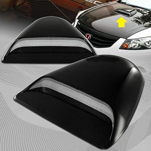 Signature Universal Auto Parts Accessories Universal Black Painted ABS Plastic Racing Air Flow Vent Turbo Hood Scoop Cover in Saudi Arabia