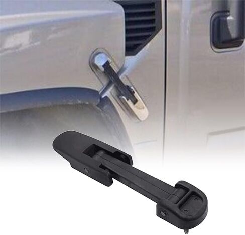 مزلاج غطاء محرك السيارة XQSMWF متوافق مع Hummer H2 2003-2009، Chevrolet C4500 C5500 C6500 C7500، Kodiak 2003-2009، GMC TopKick 2003 2004 2005 2006 2007 2008 2009 أسود 15097841 15097841 in Kuwait