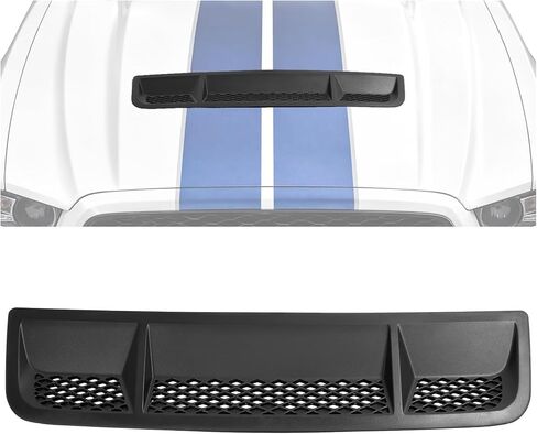 فتحة غطاء المحرك الأمامي متوافقة مع موديلات 2010-2014 Ford Mustang Shelby & Cobra GT500، استبدال لوحات اللوفر لغطاء محرك السيارة AR3Z-16C630-AA، لوحة تهوية تبريد الهواء البلاستيكية (ABS) باللون الأسود المزخرف in Kuwait