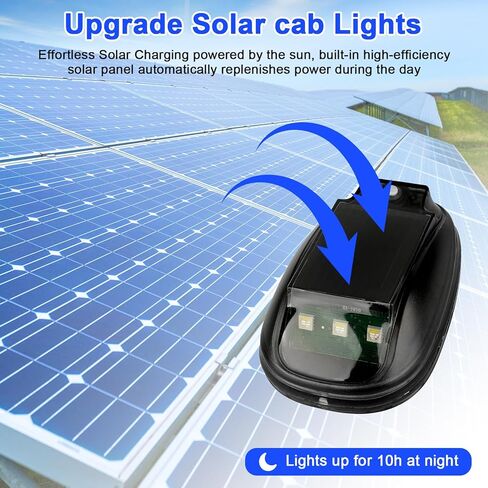 Wireless Solar Cab Lights for Truck, No Drill Cab Roof Top Marker Lights with 8-Colors, Waterproof Solar-Powered RGB Strobe Lights, Smart Sensing Marker Light for Jeep Pickup SUV ATV - 2 Pack in Saudi Arabia