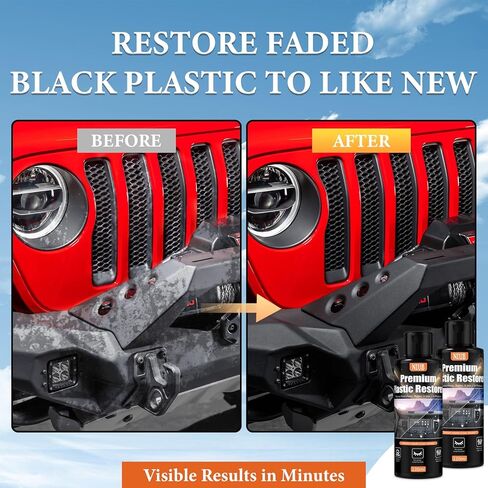 مرمم بلاستيك للسيارات 240 مل، مرمم بلاستيك السيارة، مرمم الحواف السوداء، يعيد البلاستيك الباهت، مرمم البلاستيك للسيارة من الخارج والداخل in Kuwait