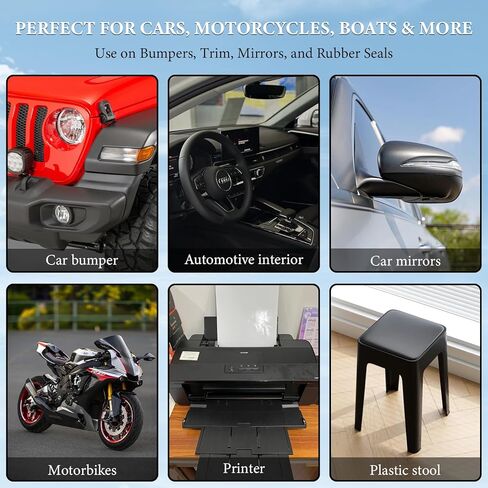 مرمم بلاستيك للسيارات 240 مل، مرمم بلاستيك السيارة، مرمم الحواف السوداء، يعيد البلاستيك الباهت، مرمم البلاستيك للسيارة من الخارج والداخل in Kuwait