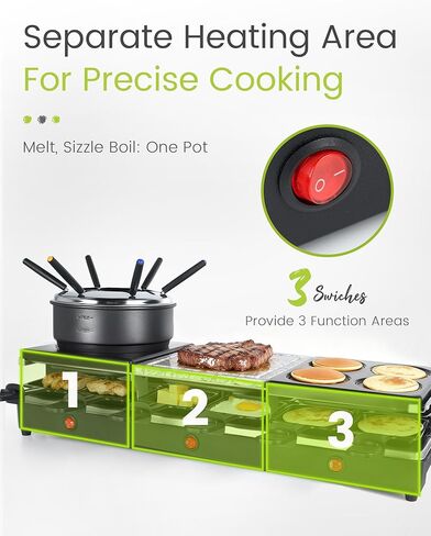 Raclette Table Grill - Indoor Electric Grill Griddle - Nonstick Extra Large Reversible 4-In-1 Outdoor Dishwasher Safe with Cheese 12 Paddles 12 Spatulas for 12 Person, FD-12 in Kuwait