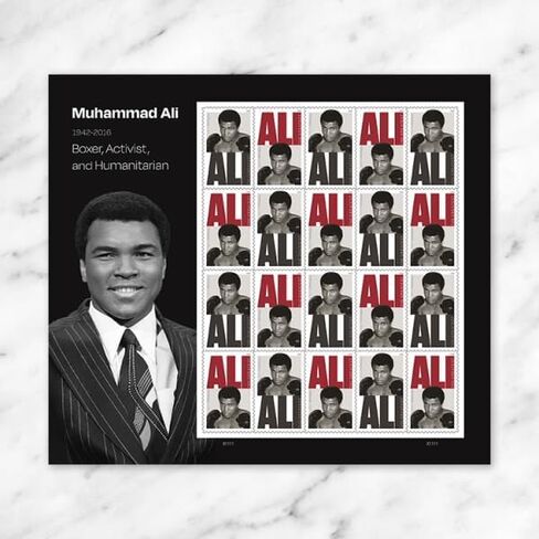 Muhammad 2026 (Sheet of 20) Three-Time Heavyweight Boxing Champion,Boxer, Activist, and Humanitarian First-Class Mail Forever Postage Stamps in Kuwait