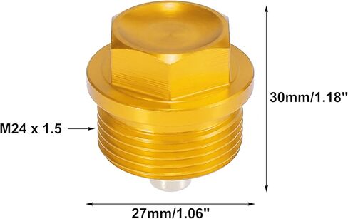 X AUTOHAUX 1 مجموعة M24 x 1.5 المغناطيسي النفط قابس التصريف حوض استنزاف الجوز النفط استنزاف الترباس المسمار مع طوقا الذهب لهجة العالمي in Kuwait