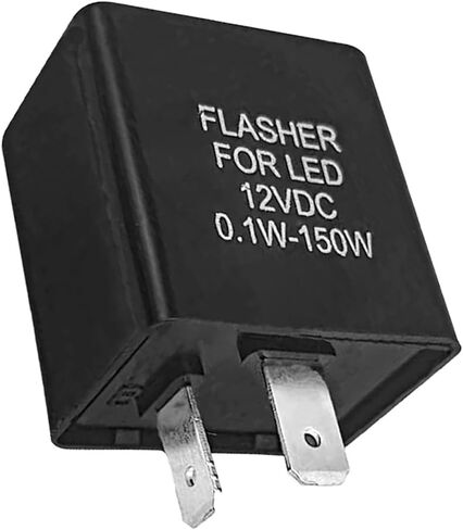 2-Pin 12V Silent Electronic Flasher Relay for LED Turn Signal Compatible with Motorcycle Scooter Bike Car SUV Fixes- Hyper Flash Fix，LED Lights Universal Direct Replacement(2PCS) in Saudi Arabia