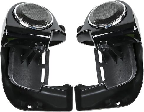 Lower Vented Leg Fairings w/Speaker Box Pods Fit for Harley Davidson touring FLT FLHT FLHTCU FLHRC Road King Street Glide Electra Glide Ultra-Classic Road Glide 1983-2013 Vivid Black in Saudi Arabia